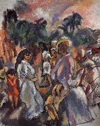 Jules Pascin Composition of picture of Cuba oil painting artist